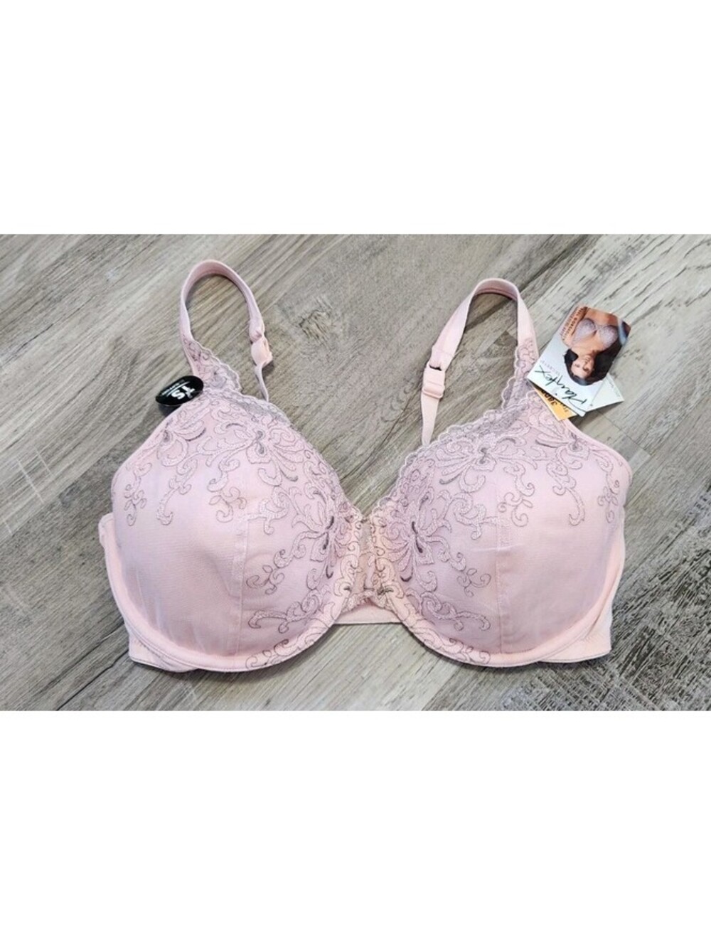 Playtex Bra 38DD Pink Lace Underwire